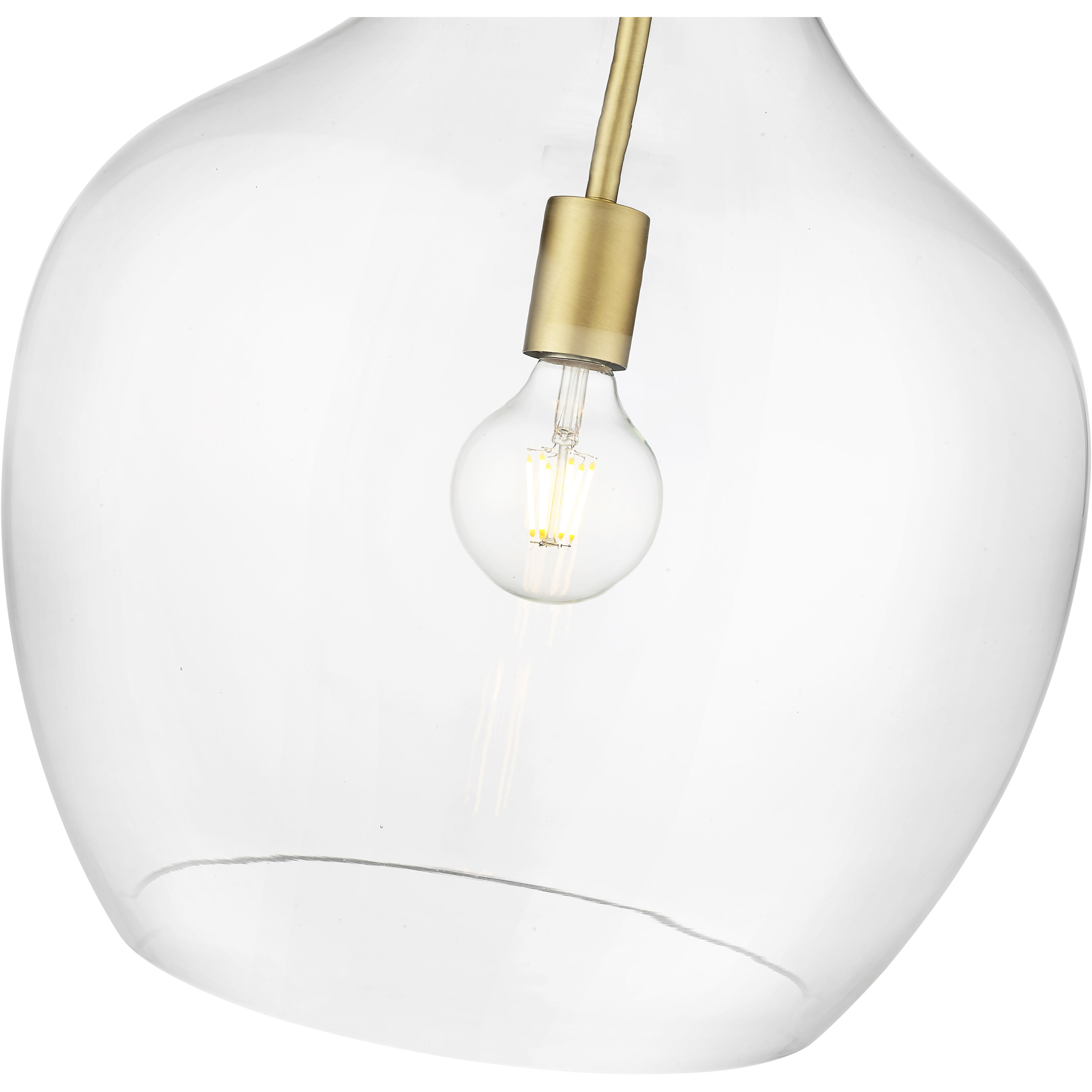 Lamara 1 Light 15 inch Vintage Brass Pendant Ceiling Light